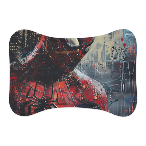 "Spiderman-Inspired Pet Mat Superhero Styling"