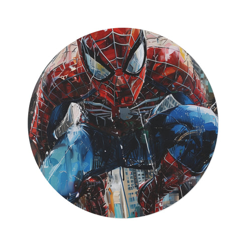 "Spiderman Round Rug - Webbed Wonder"