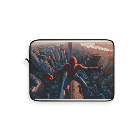 "Spiderman Swinging New York Laptop Sleeve"