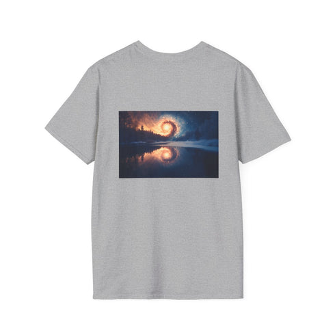 Spiral Galaxy Frozen Lake T-shirt