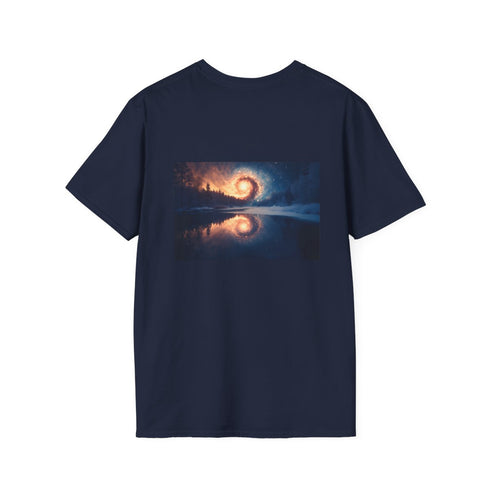 Spiral Galaxy Frozen Lake T-shirt