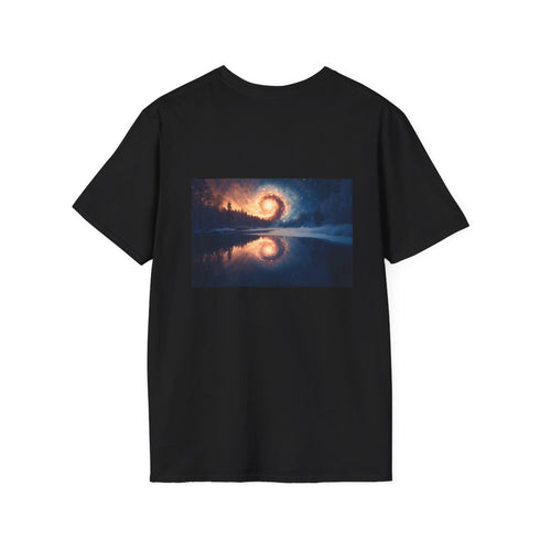 Spiral Galaxy Frozen Lake T-shirt
