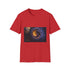 Spiral Nebula Forming Tree Trunk Graphic Unisex Softstyle T-Shirt - Red Variant