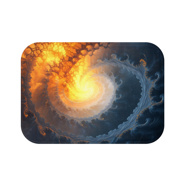 Spiral Planet Orbit Bath Mat