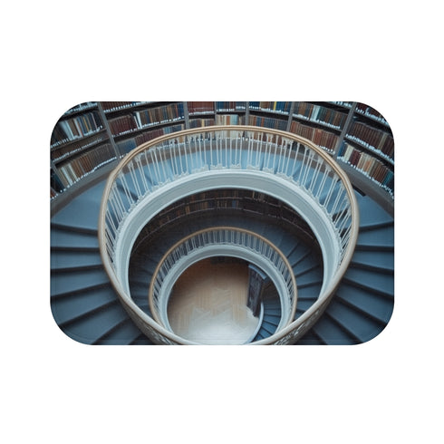 "Spiral Staircase Design Bath Mat"