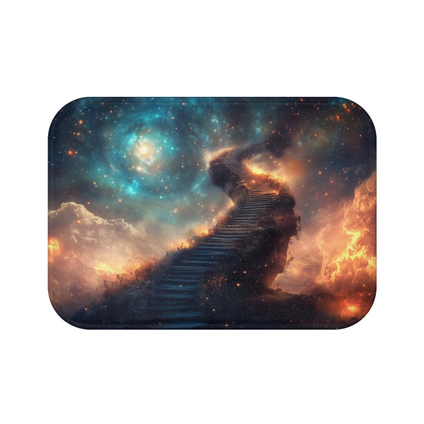 "Spiral Staircase Starry Night Bathmat"