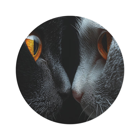 "Sports Art Fuzzy Round Rug"