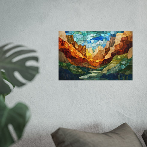 Stained Glass Canyon Art Poster
