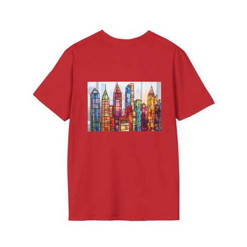 Stained Glass Skyline T-Shirt Design