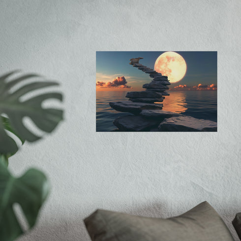 Staircase of Floating Rocks to Moon