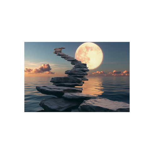 Staircase of Floating Rocks to Moon