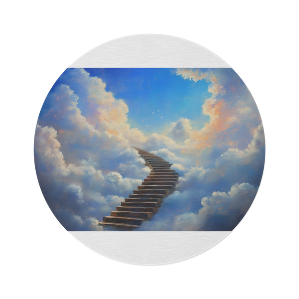 "Stairway to Clouds Round Rug"