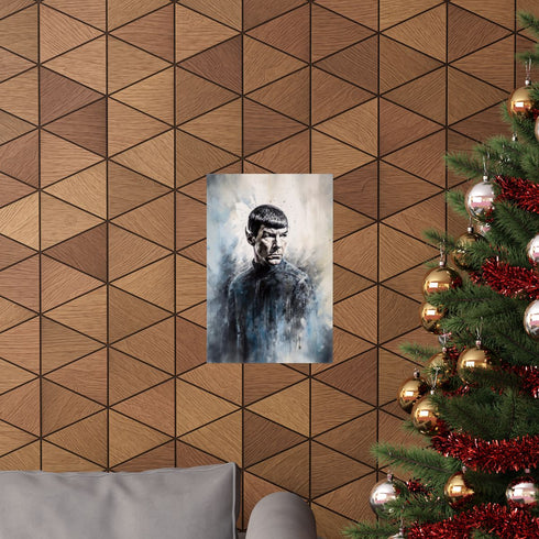 Star Trek Spock Poster in matte paper, 12" x 18" dimensions.