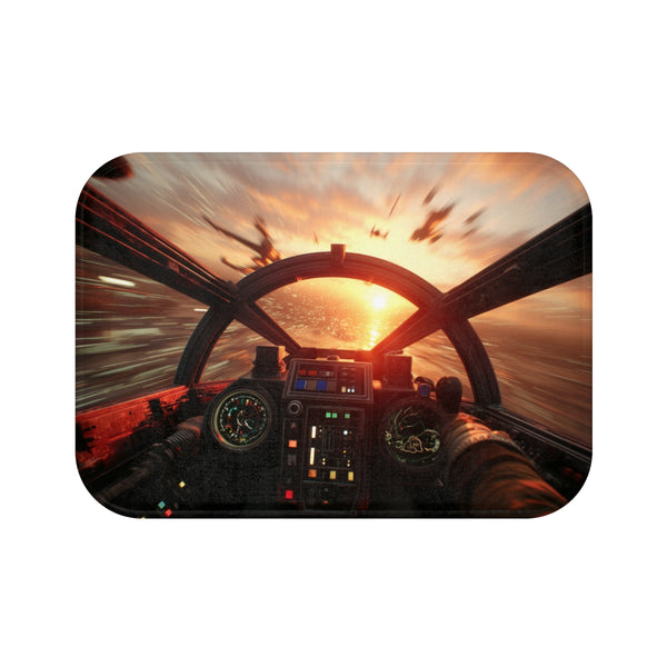 Star Wars Poe Dameron X-Wing Sunrise Bath Mat