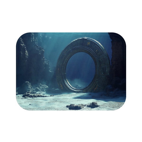 "Stargate-Inspired Ocean Floor Bath Mat"