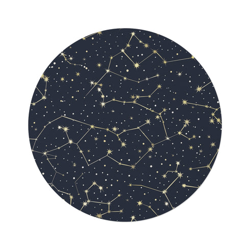 "Starlit Night Round Rug"