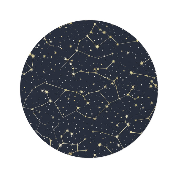 "Starlit Night Round Rug"