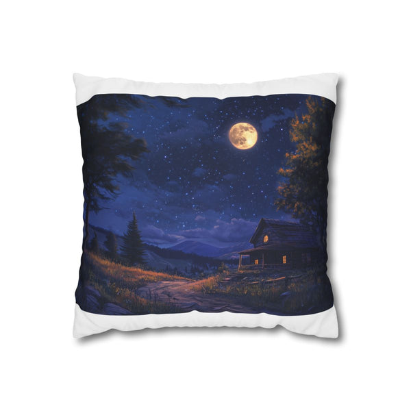 "Starry Night Full Moon Pillowcase: Dream Under the Night Sky"