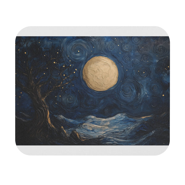 Starry Night Moon Mouse Pad