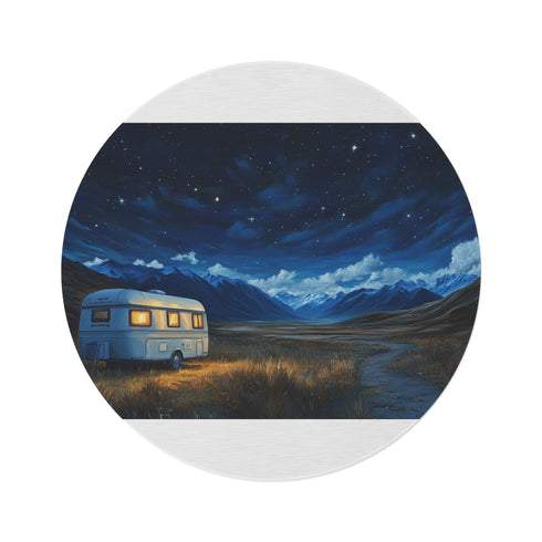 Starry Night Round Rug: Aoraki Mackenzie Sky