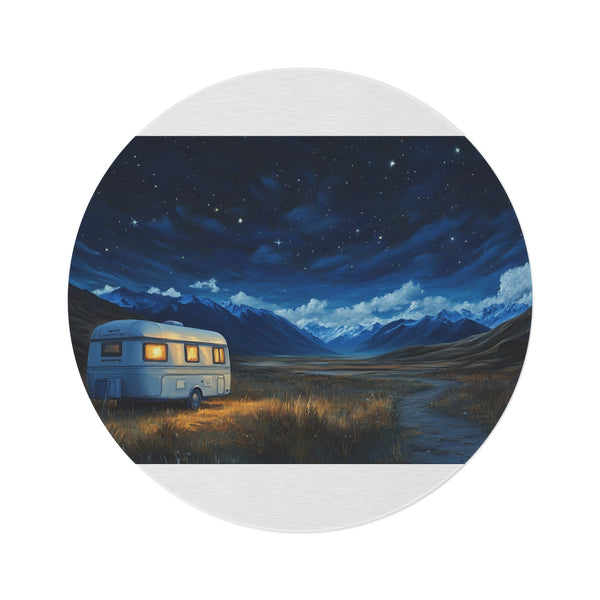 Starry Night Round Rug: Aoraki Mackenzie Sky