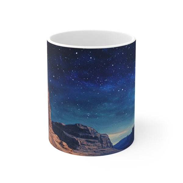 "Starry Night Sky Mug" - Experience the Majestic Beauty of Wadi Rum Jordan