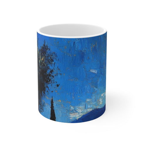 "Starry Night Sky Swirl Mug"
