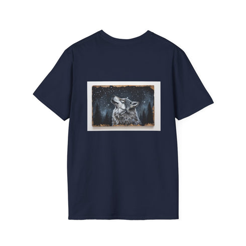 Starry Night Wolf Art T-Shirt