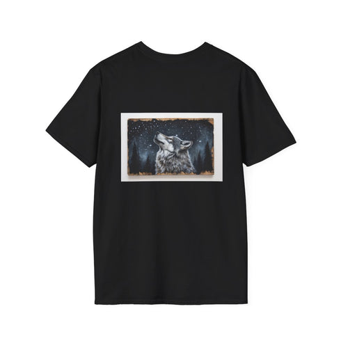 Starry Night Wolf Art T-Shirt