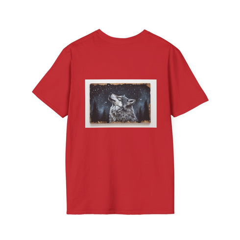 Starry Night Wolf Art T-Shirt