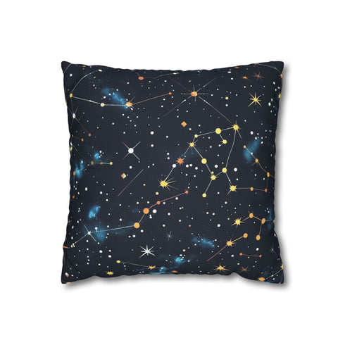 "Starry Nights Pillow Case: Zodiac Constellations"