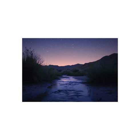 "Starry River Transforms Desert Landscape"