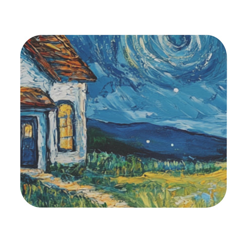 Starry Sky Girl Mouse Pad