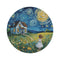 "Starry Sky Girl Rug: Whimsical Van Gogh Style"