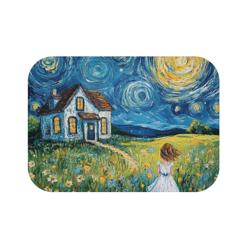 "Starry Sky Van Gogh Bath Mat"