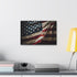 American flag canvas art print for patriotic home decor.
