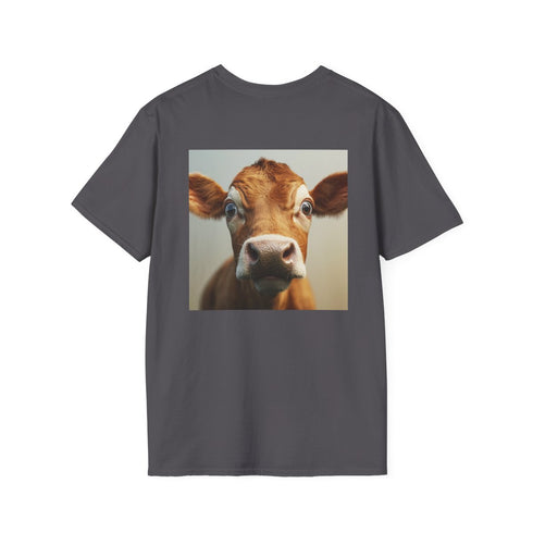 Startled Bovine Tee: Moo-tiful Surprise