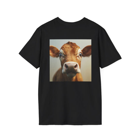 Startled Bovine Tee: Moo-tiful Surprise