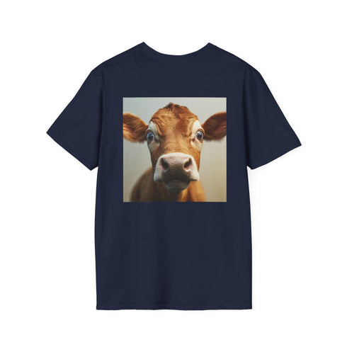 Startled Bovine Tee: Moo-tiful Surprise