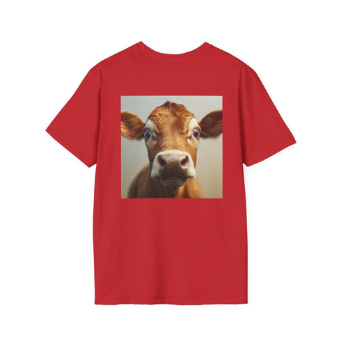 Startled Bovine Tee: Moo-tiful Surprise