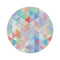 "Statement-Making Geometric Round Rug"