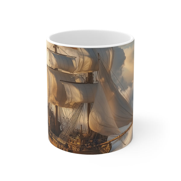 Steampunk Airship Cloud Sailing Mug