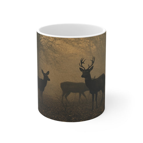 "Steampunk Deer Mug: Hillside Elegance"