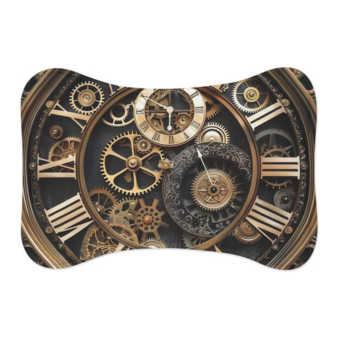 "Steampunk Gearworks Pet Mat"
