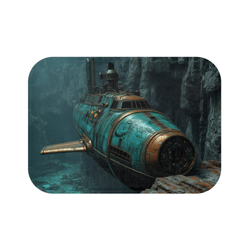 Steampunk Submarine Themed Bath Mat