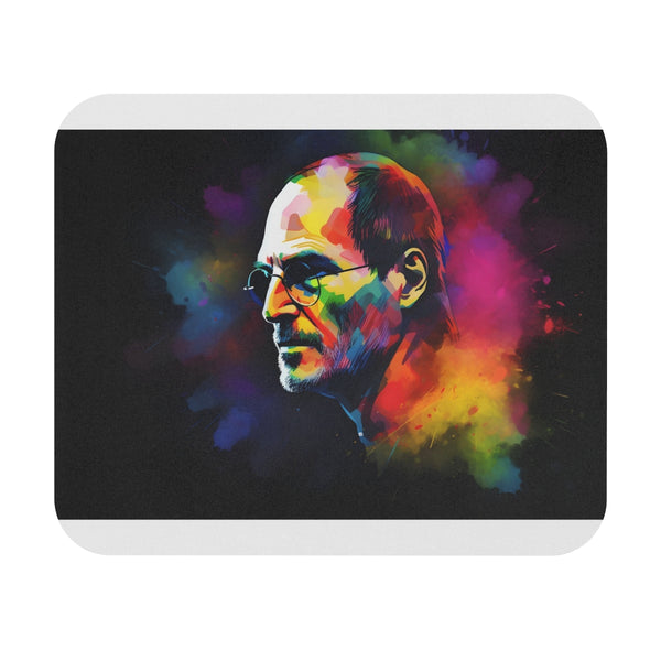 Steve Jobs Neon Watercolor Mousepad Inspire Your Creativity