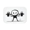 Stickman Weightlifting Bath Mat: Bold & Functional