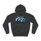 Storm Clouds Shaped Like Mythical Beasts Graphic Unisex College Hoodie - Jet Black Front