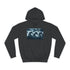 Storm Clouds Shaped Like Mythical Beasts Graphic Unisex College Hoodie - Jet Black Front
