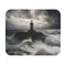 Stormy Lighthouse Mouse Pad Dramatic Waves Crash